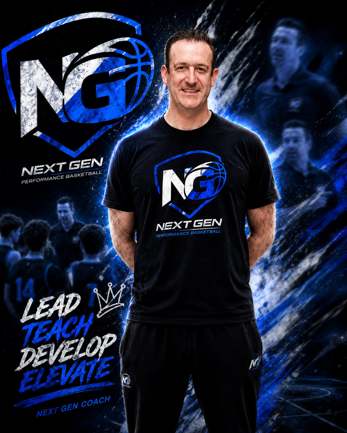 Jeffrey Bogaerts, coach binnen Next Gen, in Next Gen coachoutfit